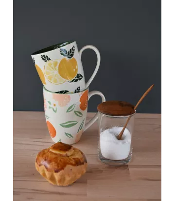 Duo de 2 mugs colorés 30 cl