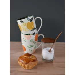 Duo de 2 mugs colorés 30 cl