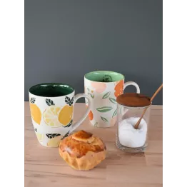 Duo de 2 mugs colorés 30 cl