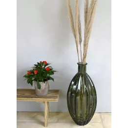 Petit cache-pot beige en terre cuite