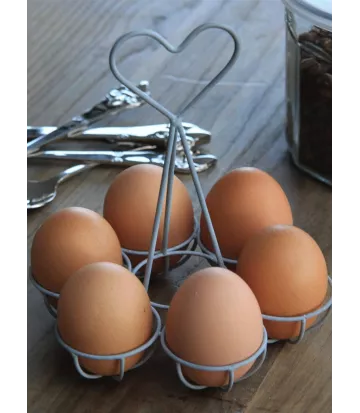 Porte œufs en métal vintage