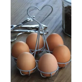 Porte œufs en métal vintage