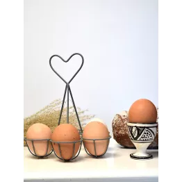 Porte œufs en métal vintage