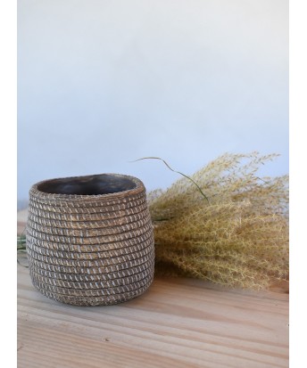 Petit cache pot en ciment diamètre 12,5 cm