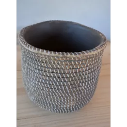 Petit cache-pot en ciment diamètre 16 cm