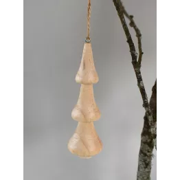 Set de 4 suspensions sapins - décoration de noël en bois