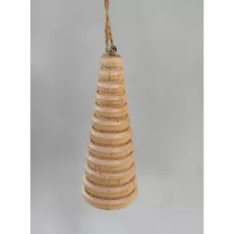 Set de 4 suspensions sapins - décoration de noël en bois