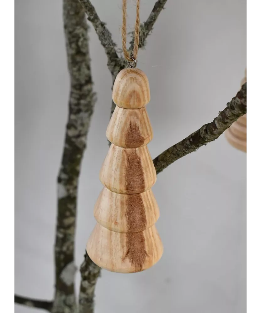 décoration en bois pour le sapin vintage