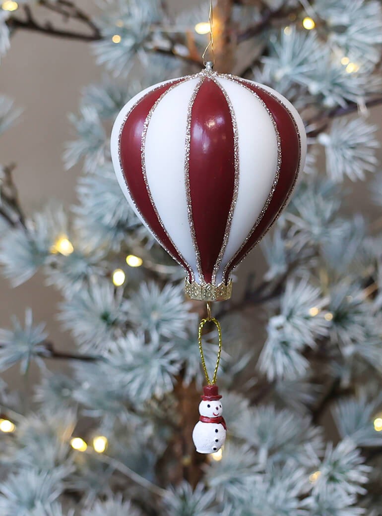 Décoration sapin de noël bonhomme de neige en ballon