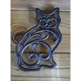 Dessous de plat original en fonte en forme de chat