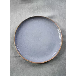 Assiette grès émaillé à dessert couleur eucalyptus