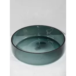 Coupe verte décorative en verre