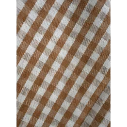 Torchon vichy couleur camel en coton
