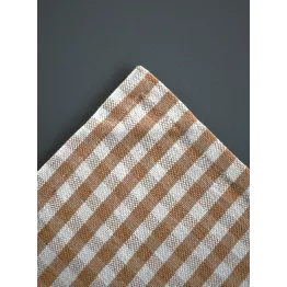 Torchon vichy couleur camel en coton