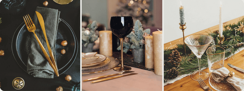 Déco Noel table sophistiquée